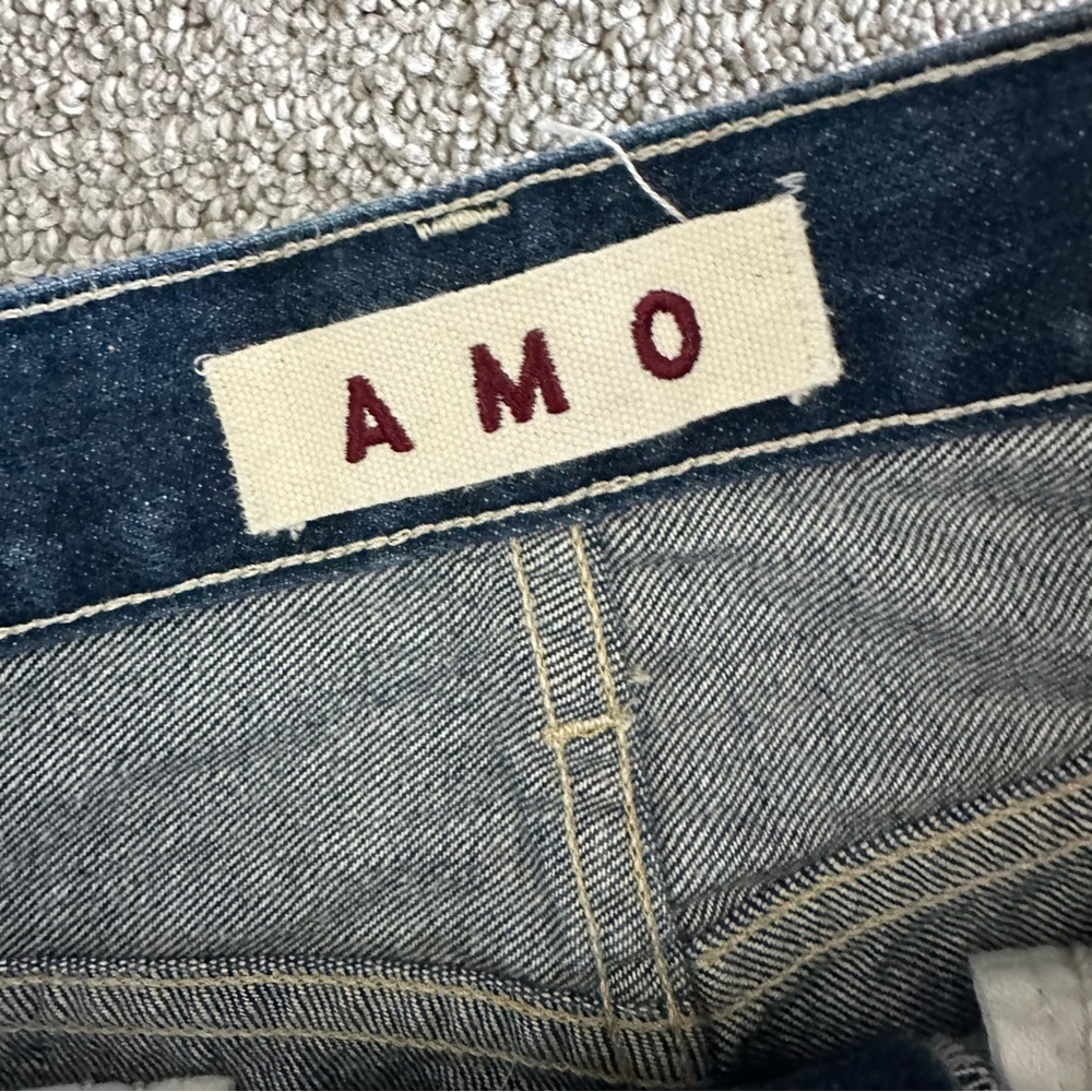 AMO Lover Boy High-Rise Cropped Jeans Size 26 Button Fly - Picture 3 of 9